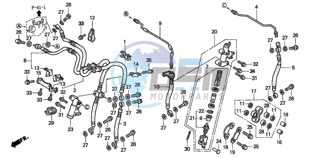 FR. BRAKE MASTER CYLINDER (ST1100AT/AV/AW)