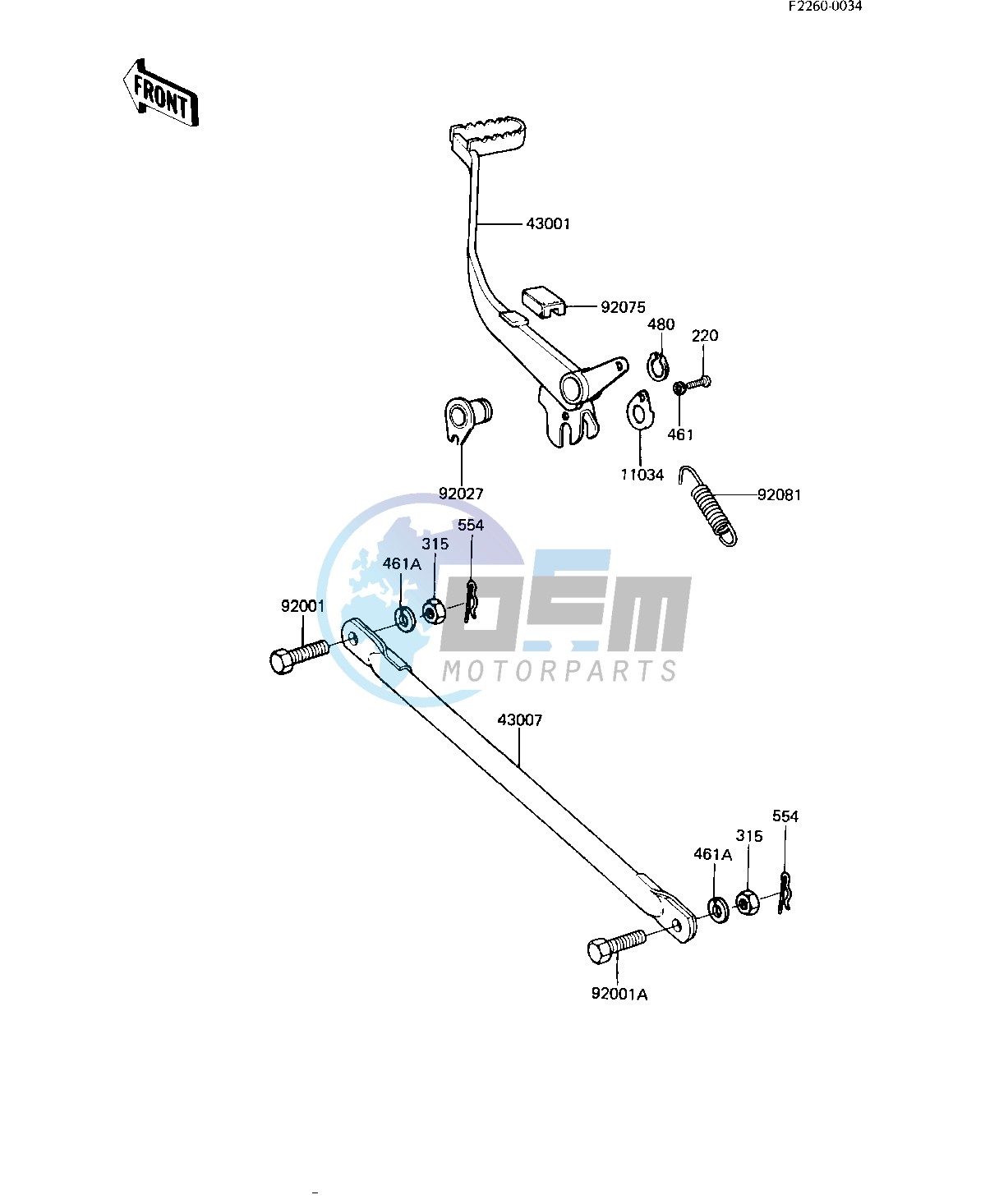 BRAKE PEDAL_TORQUE LINK -- 82-83 A9_A10- -