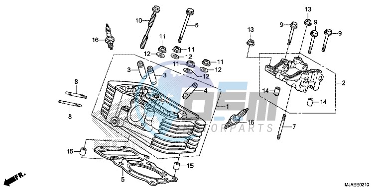 REAR CYLINDER HEAD