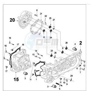 FIGHT 3 4T DARKSIDE E drawing CRANKCASE