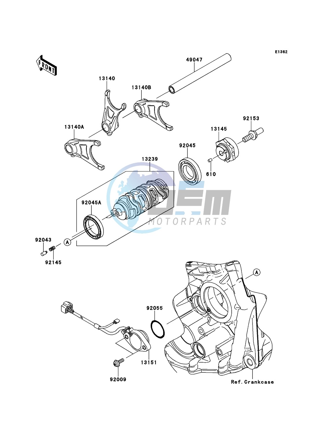 Gear Change Drum/Shift Fork(s)