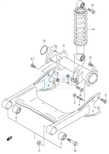 LT-F250 (E3-E28) drawing REAR SWINGINGARM (MODEL K2 K3 K4)