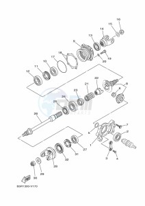 YFM450FWBD KODIAK 450 (B5R3) drawing MIDDLE DRIVE GEAR