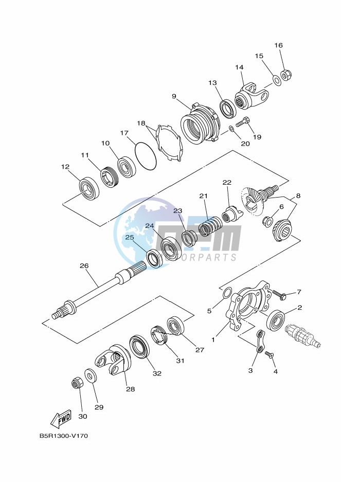 MIDDLE DRIVE GEAR