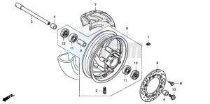 FJS400D SILVER WING drawing FRONT WHEEL