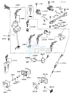 ZG 1000 A [CONCOURS] (A4-A6 A4 ONLY CAN) [CONCOURS] drawing IGNITION SWITCH