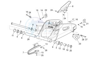 TUONO 1100 V4 FACTORY E4 SUPERPOLE ABS (EMEA-GSO) drawing Swing arm