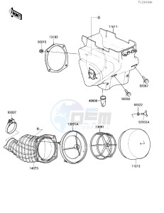 KX 250 F [KX250] (F1) [KX250] drawing AIR CLEANER