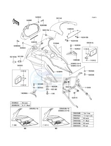 EX 500 D [NINJA 500R] (D6F-D9F) D7F drawing COWLING