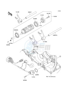 ZX 1000 D [NINJA ZX-10R] (D6F-D7FA) D6F drawing GEAR CHANGE DRUM_SHIFT FORK-- S- -