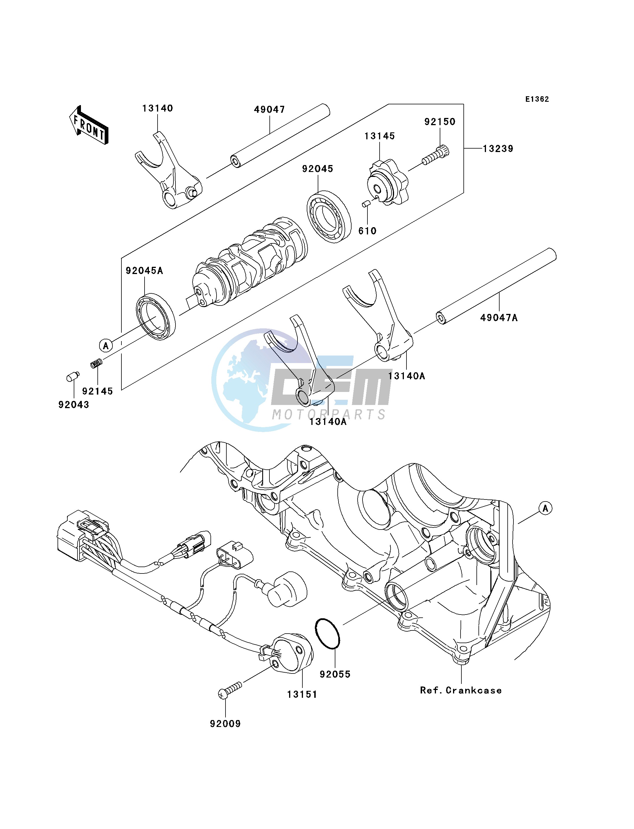 GEAR CHANGE DRUM_SHIFT FORK-- S- -