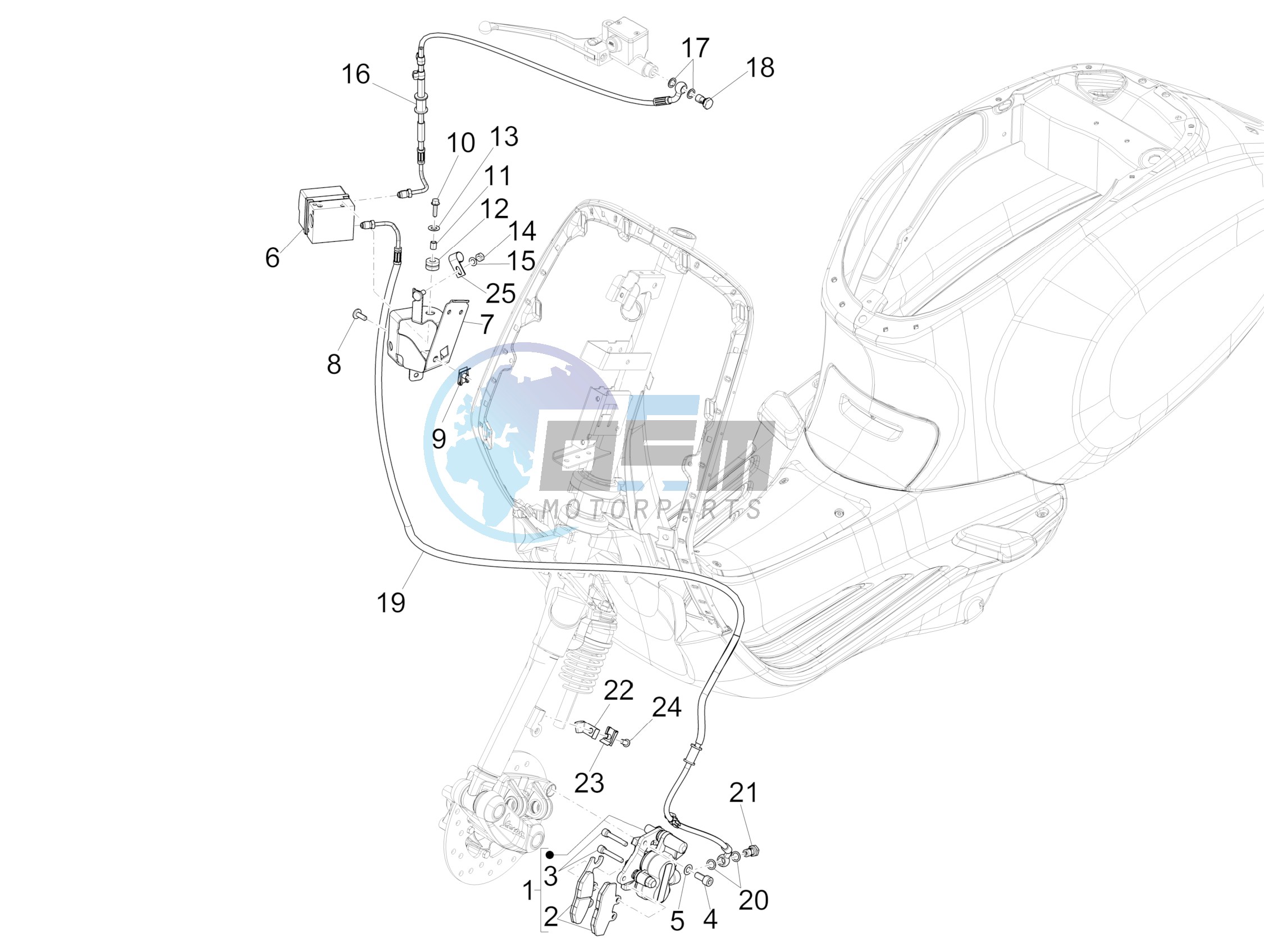 Brakes pipes - Calipers (ABS)