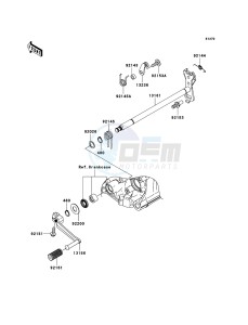 ZZR1400_ABS ZX1400D9F FR GB XX (EU ME A(FRICA) drawing Gear Change Mechanism