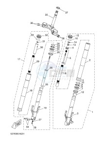 MT125 MT-125 (5D7C) drawing FRONT FORK