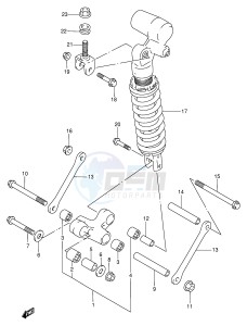 GSX-R750 (E2) drawing REAR CUSHION LEVER (MODEL T)