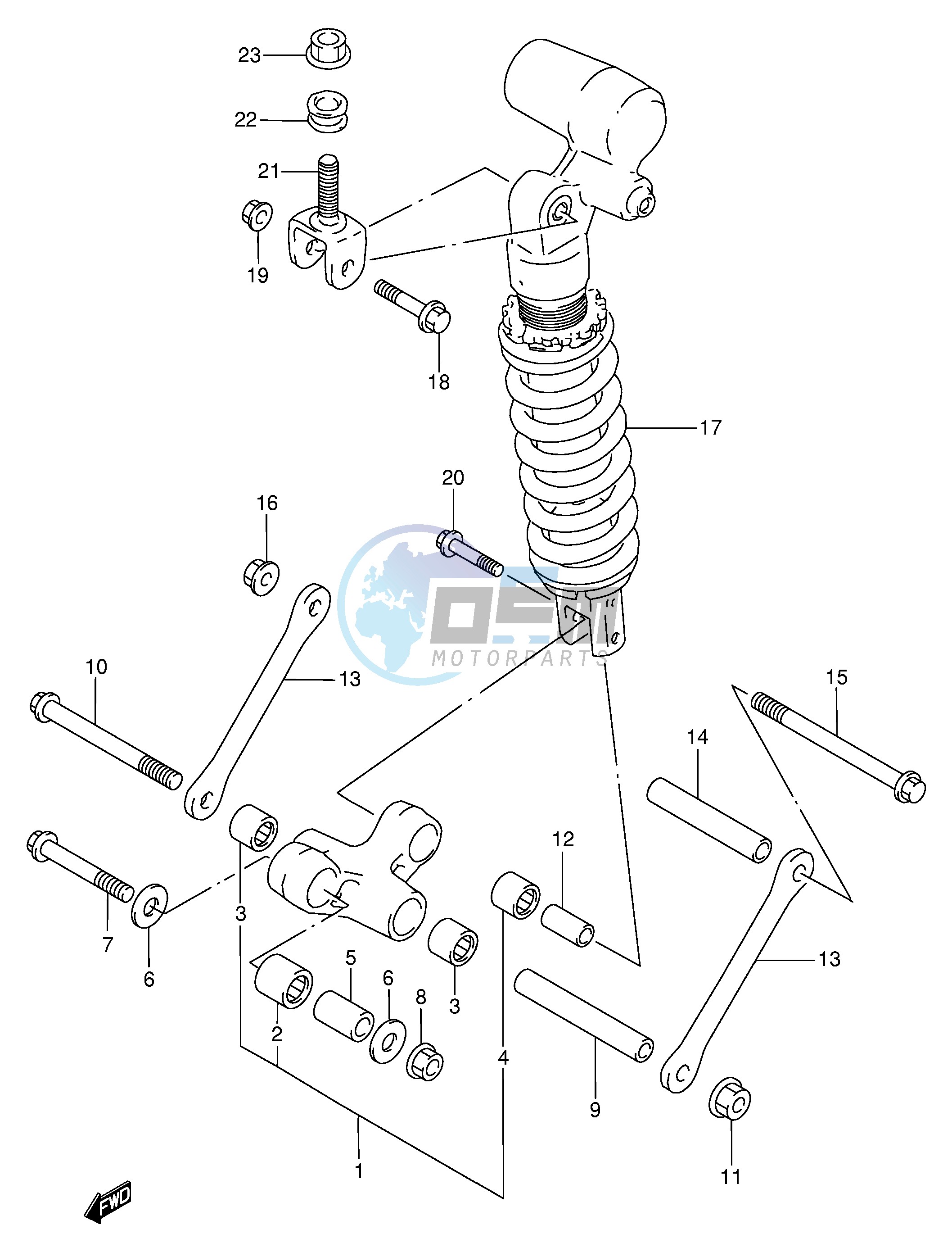 REAR CUSHION LEVER (MODEL T)