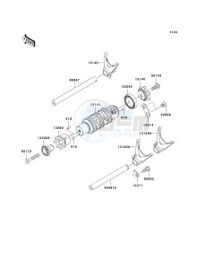 ER 650 A [ER-6N (EUROPEAN] (A6S-A8F) A8F drawing GEAR CHANGE DRUM_SHIFT FORK-- S- -