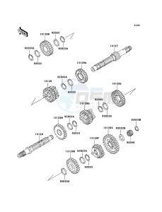 KLF250 KLF250A9F EU GB drawing Transmission