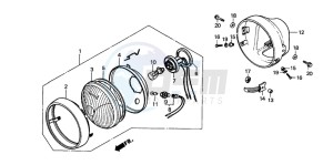 CG125 drawing HEADLIGHT