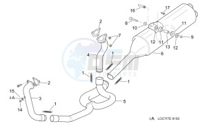 RSV 2 1000 drawing Exhaust pipe