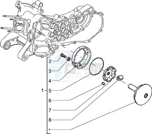 Liberty 125 drawing Driving half pulley