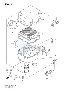 DL1000 (E3-E28) V-Strom drawing AIR CLEANER