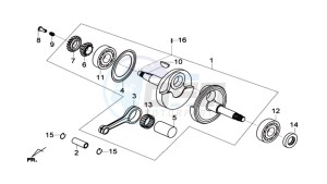 HD 2 125 drawing CRANKSHAFT / PISTON / PISTON RING