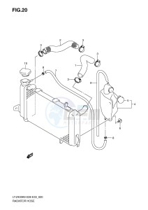 LT-Z400 (E28-E33) drawing RADIATOR HOSE