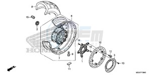 VFR1200XDLF CrossTourer - VFR1200X Dual Clutch 2ED - (2ED) drawing REAR WHEEL