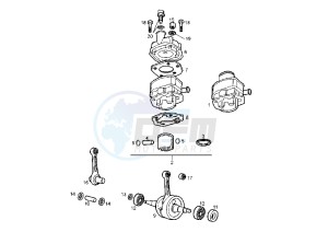 SENDA SM DRD RACING LTD - 50 cc drawing CRANKSHAFT-CYLINDER