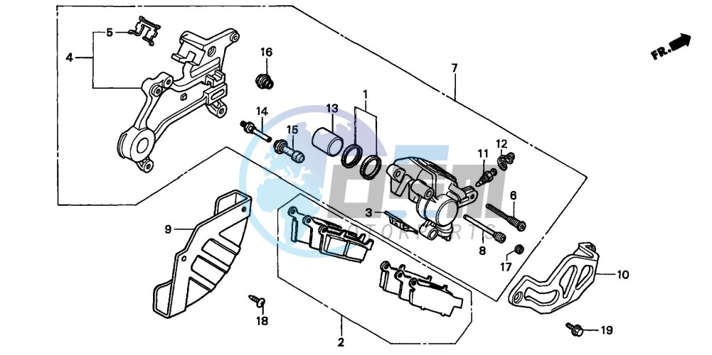 REAR BRAKE CALIPER