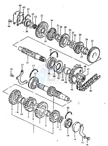 GSX1100 (T-X) drawing TRANSMISSION