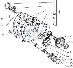 Hexagon 180 GTX drawing Rear wheel shaft