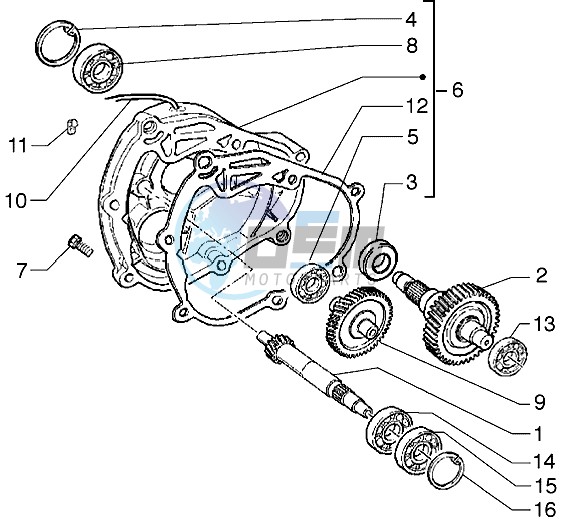 Rear wheel shaft