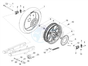 SX 50 FACTORY E4 (EMEA) drawing Rear wheel