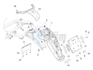 BEVERLY 300 IE ABS E4 (APAC) drawing Rear cover - Splash guard