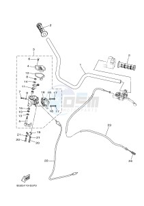 YFM700FWBD YFM70KPHJ KODIAK 700 EPS HUNTER (B32N) drawing STEERING HANDLE & CABLE