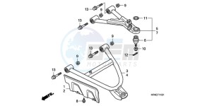 TRX420FPM9 U / 4WD drawing FRONT ARM (4WD)