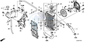 CRF250LE CRF250L Korea - (KO) drawing RADIATOR