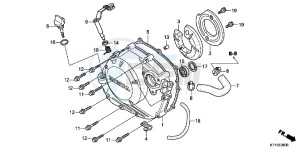 CBR125RWB CBR125RW E drawing RIGHT CRANKCASE COVER