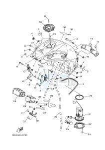 MTN1000 MT-10 (B678) drawing FUEL TANK