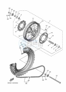 YZ65 (BR8M) drawing REAR WHEEL