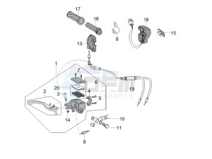 SCARABEO 50 2T CARBURATORE E4 STREET (EMEA) drawing Front master cilinder