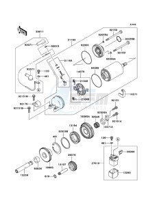 NINJA ZX-12R ZX1200B6F FR GB XX (EU ME A(FRICA) drawing Starter Motor