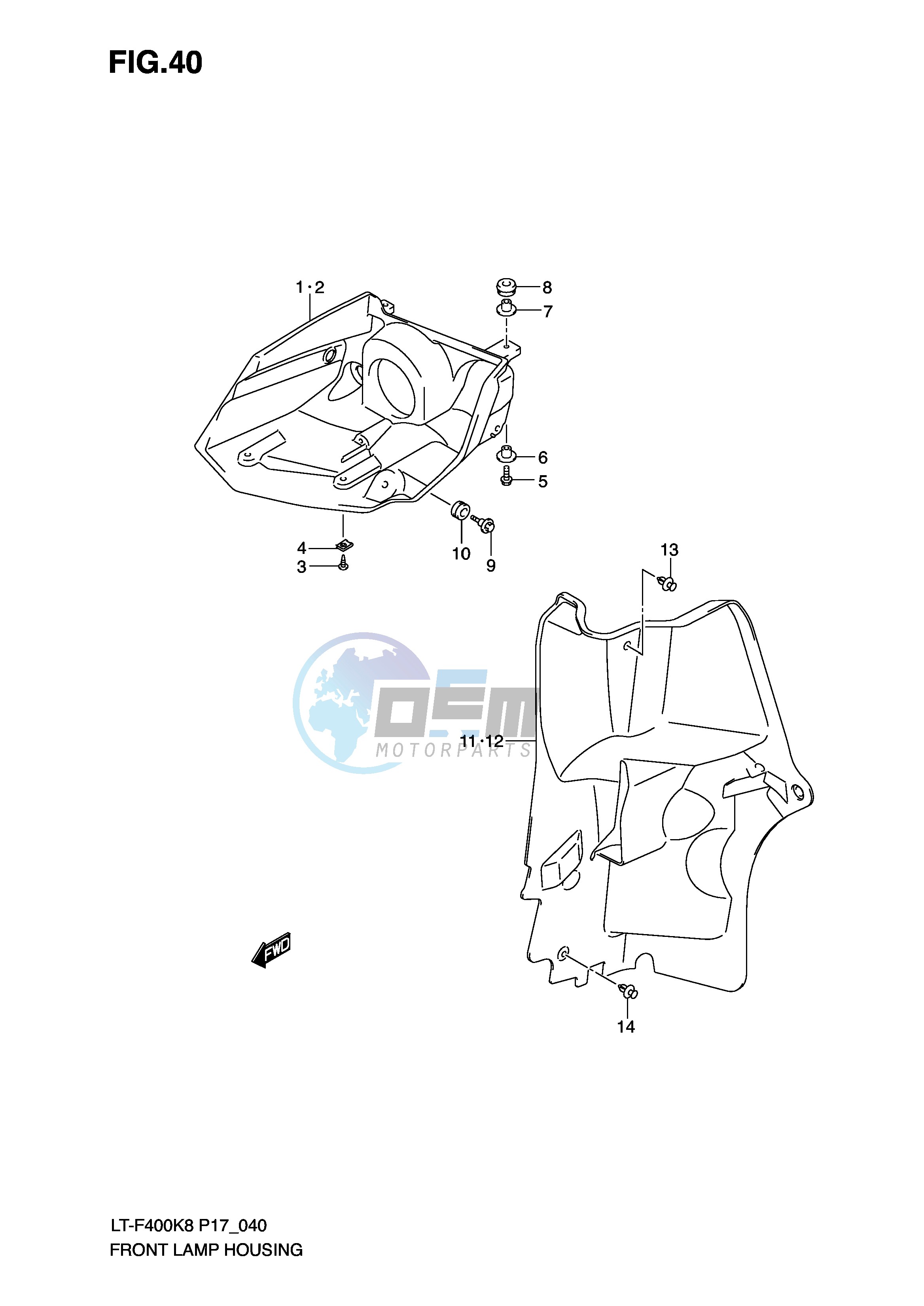 FRONT LAMP HOUSING