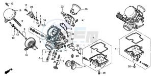 CB500 drawing CARBURETOR (COMPONENT PARTS)