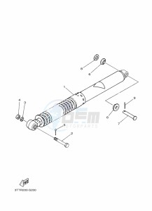 DT125 (3TTW) drawing REAR SUSPENSION