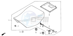 TRX200D FOURTRAX 200 drawing SEAT