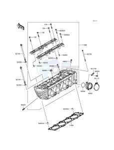 Z800 ZR800AFF FR GB XX (EU ME A(FRICA) drawing Cylinder Head