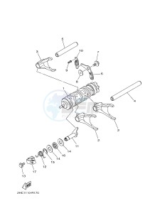 YXZ1000E YXZ10YPXG YXZ1000R EPS (2HC4) drawing SHIFT CAM & FORK